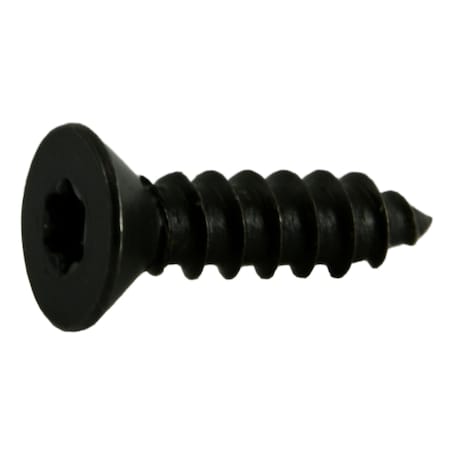 Midwest Fastener Sheet Metal Screw, #6 x 1/2 in, Black Steel Flat Head Torx Drive, 40 PK 36921